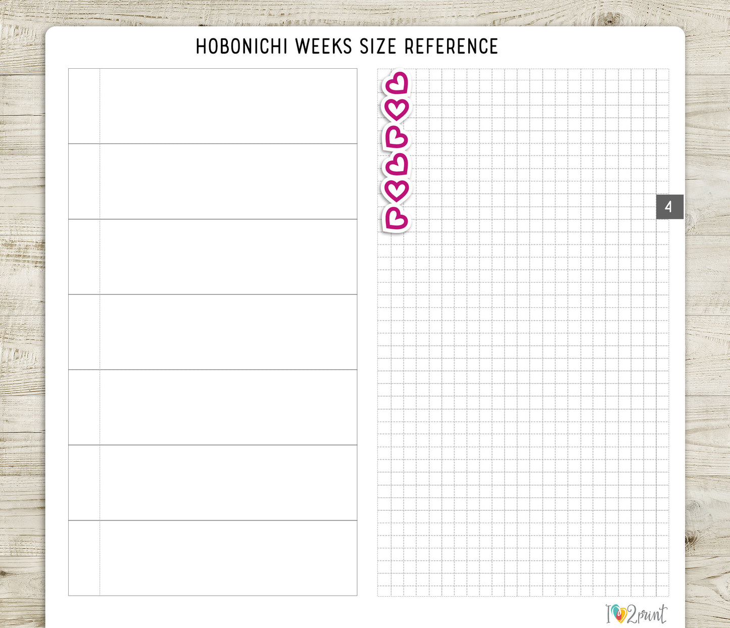 Heart Checklist Printable Planner Stickers – PDF & Cut Files