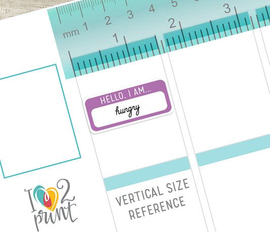 FREEBIE "Hello, I am" Labels - Printable Planner Stickers - Pdf & Cut Files