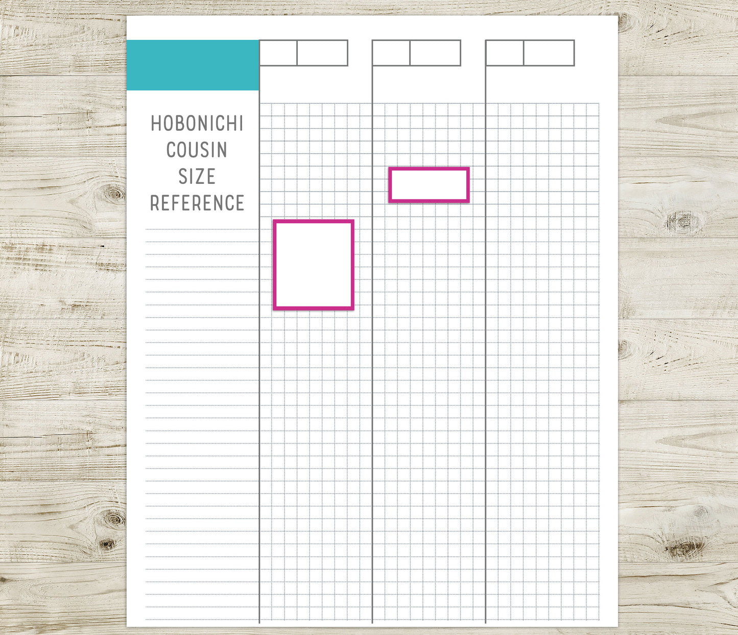 Hobonichi Cousin Mixed Blank Boxes Printable Stickers Set – BUNDLE Functional & Decorative Overlays – PDF + Cut Files