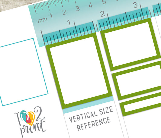 Mixed Blank Boxes 1,5" Printable Stickers Set – BUNDLE Functional & Decorative Overlays – PDF + Cut Files