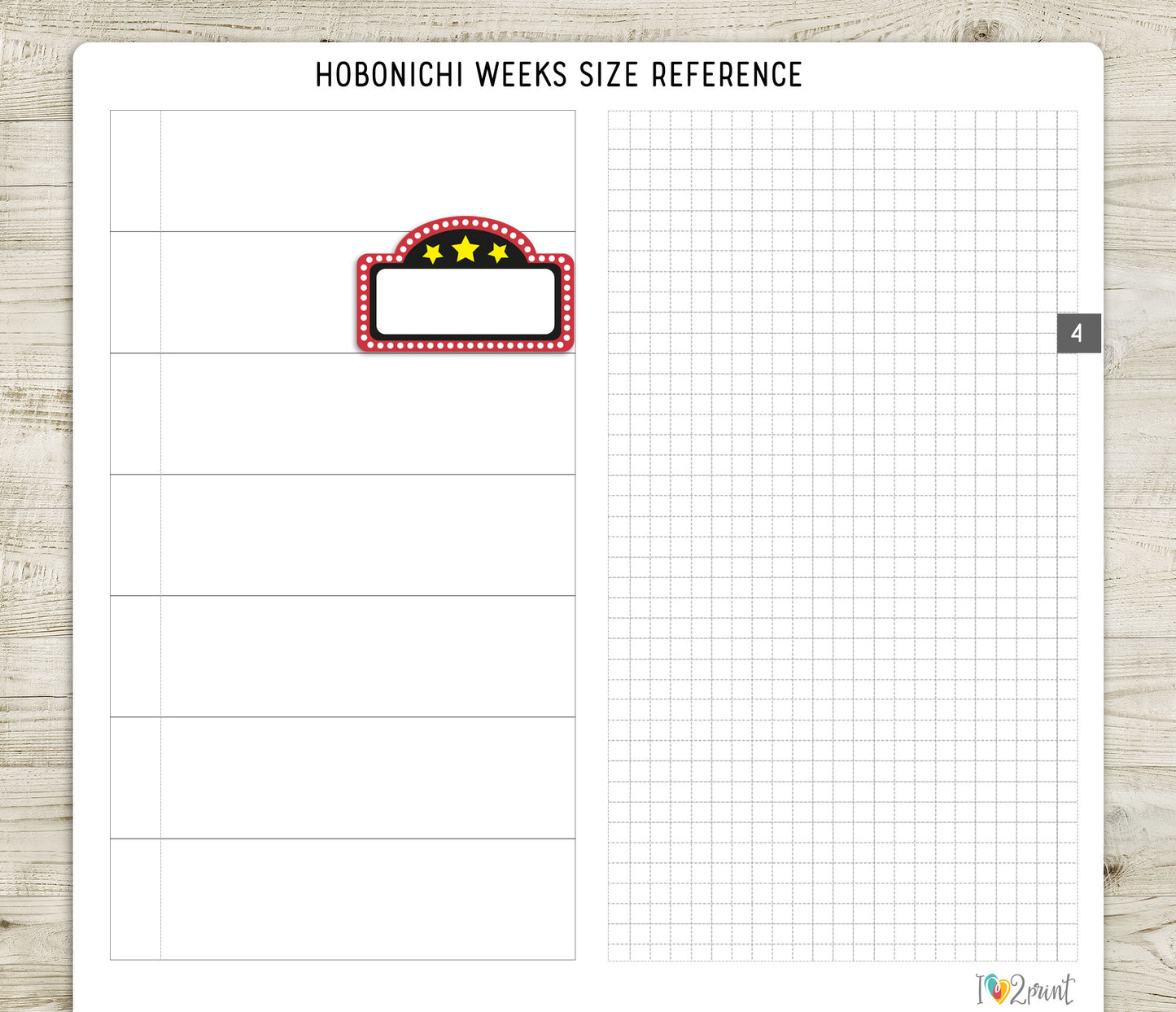 Movie Marquee Printable Planner Stickers – PDF & Cut Files