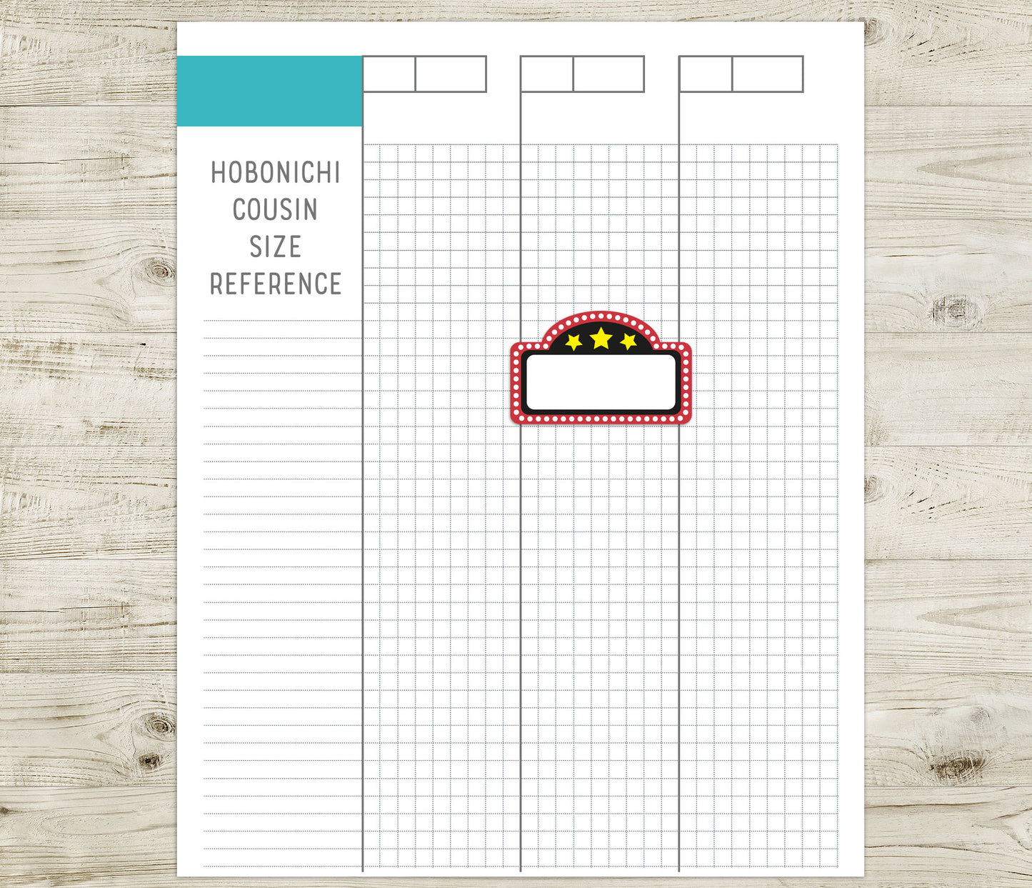 Movie Marquee Printable Planner Stickers – PDF & Cut Files