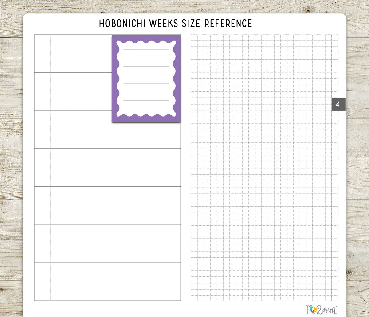 Wave Note Full Box Printable Planner Stickers – PDF & Cut Files – Instant Download