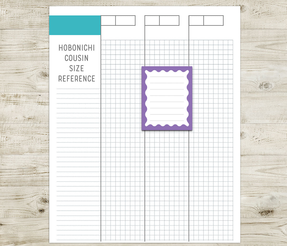 Wave Note Full Box Printable Planner Stickers – PDF & Cut Files – Instant Download