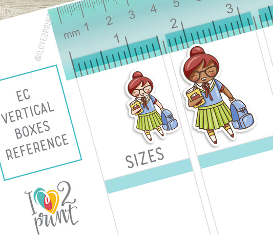 Elena Back to School – COLOR Printable Planner Stickers – Study & Supplies – PDF + Cut Files