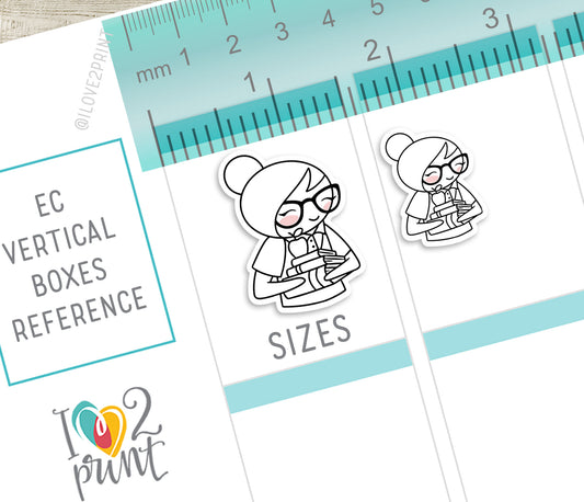 Elena Back to School – DOODLE Printable Planner Stickers – Study & Supplies – PDF + Cut Files