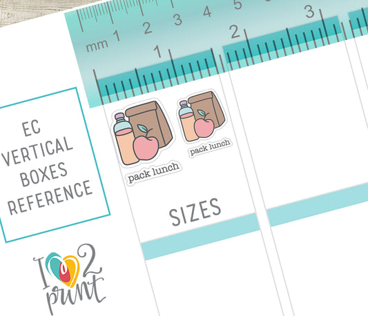 Children's Daily Prep Icons Stickers – Printable (Drink Bottle, Pack, unpack backpack, pack lunch) - PDF & Cut Files