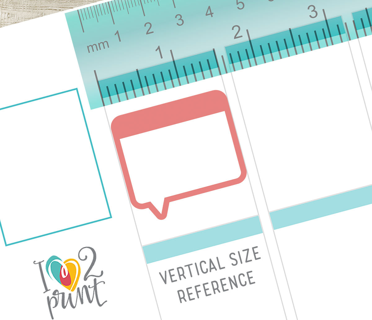 Speech Bubble Box Printable Planner Stickers โ PDF & Cut Files โ Instant Download