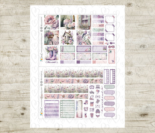 Spring Time Stickers – Hobonichi Cousin Printable PDF & Cut Files