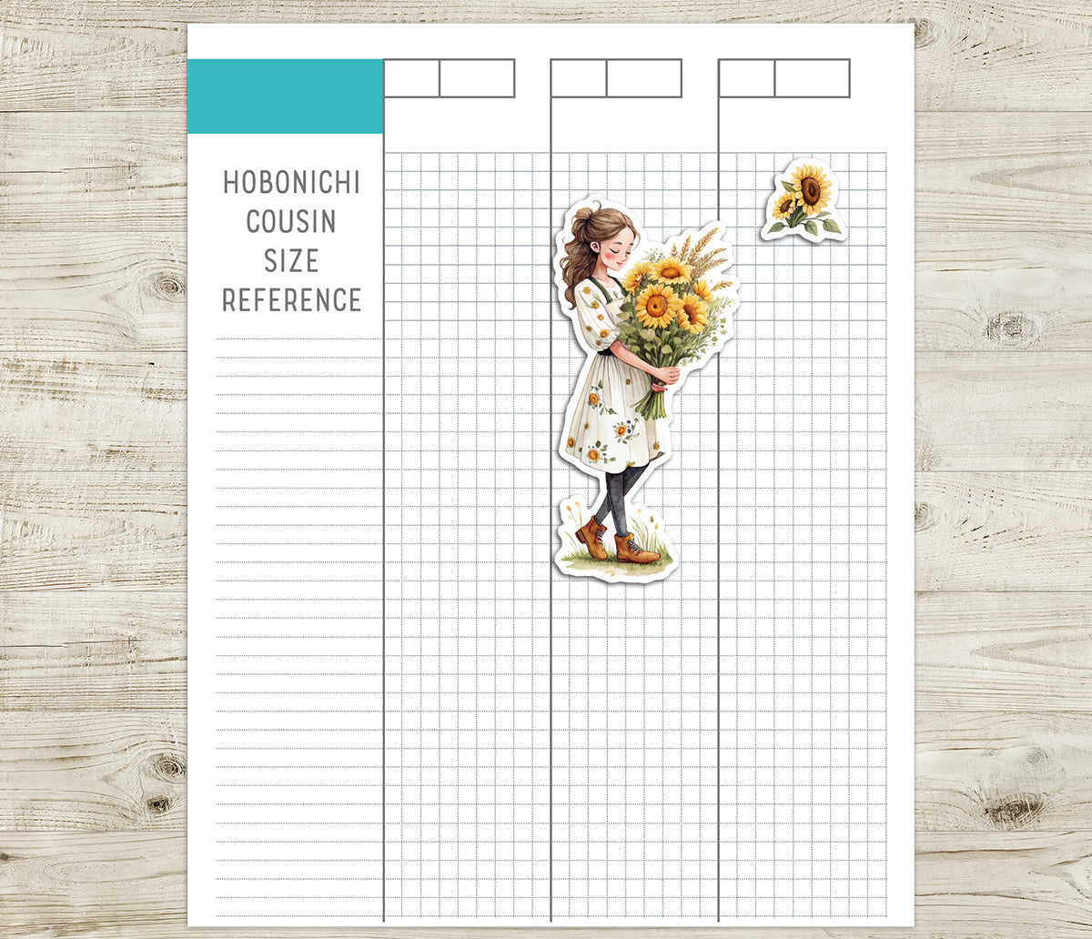 Sunflower Decorative Stickers - Printable PDF & Cut Files