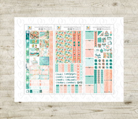 Sunny Day Stickers – Hobonichi Weeks Printable PDF & Cut Files