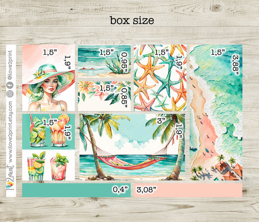 Sunny Day Moodboard Stickers - Printable PDF & Cut Files