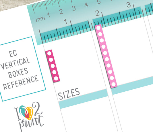 Thin Checklist Color Printable Planner Stickers - PDF & Cut Files