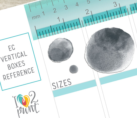 Watercolor Circles Sticker Set – NEUTRAL Colors Functional & Decorative Overlays – PDF + Cut Files