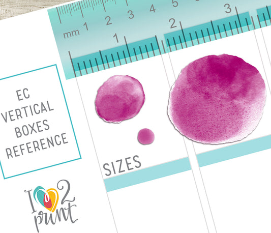 Watercolor Circles Sticker Set – WARM Colors Functional & Decorative Overlays – PDF + Cut Files