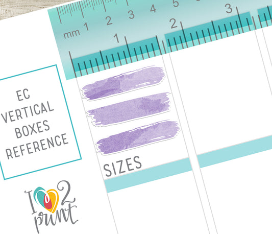 Watercolor Brush Stroke Printable Planner Stickers - PDF & Cut Files