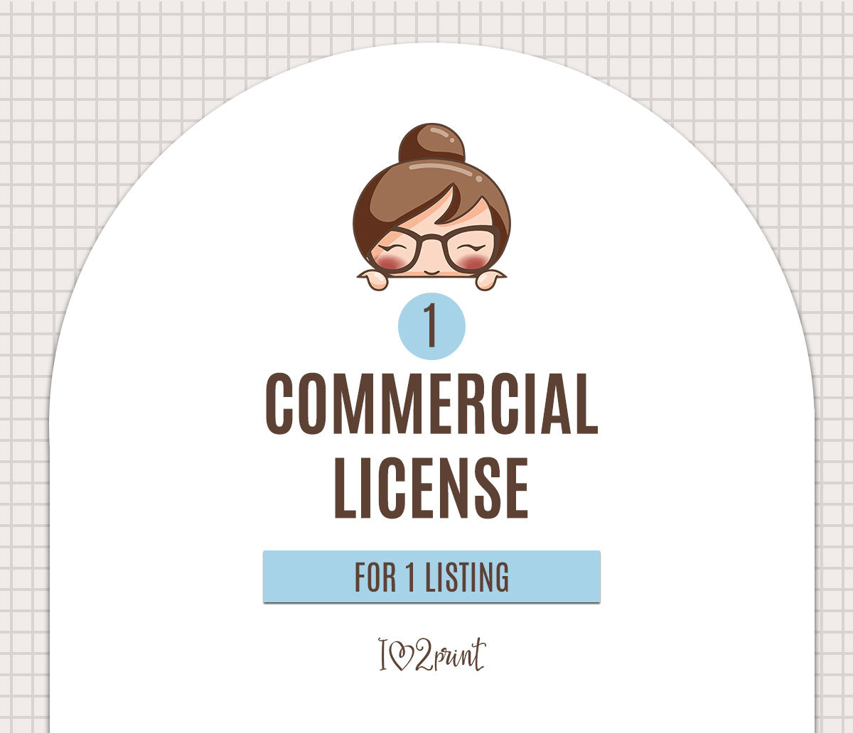 Single Listing Commercial License Stickers | Print & Sell 1-500 Pieces | Credit Required | iLove2Print