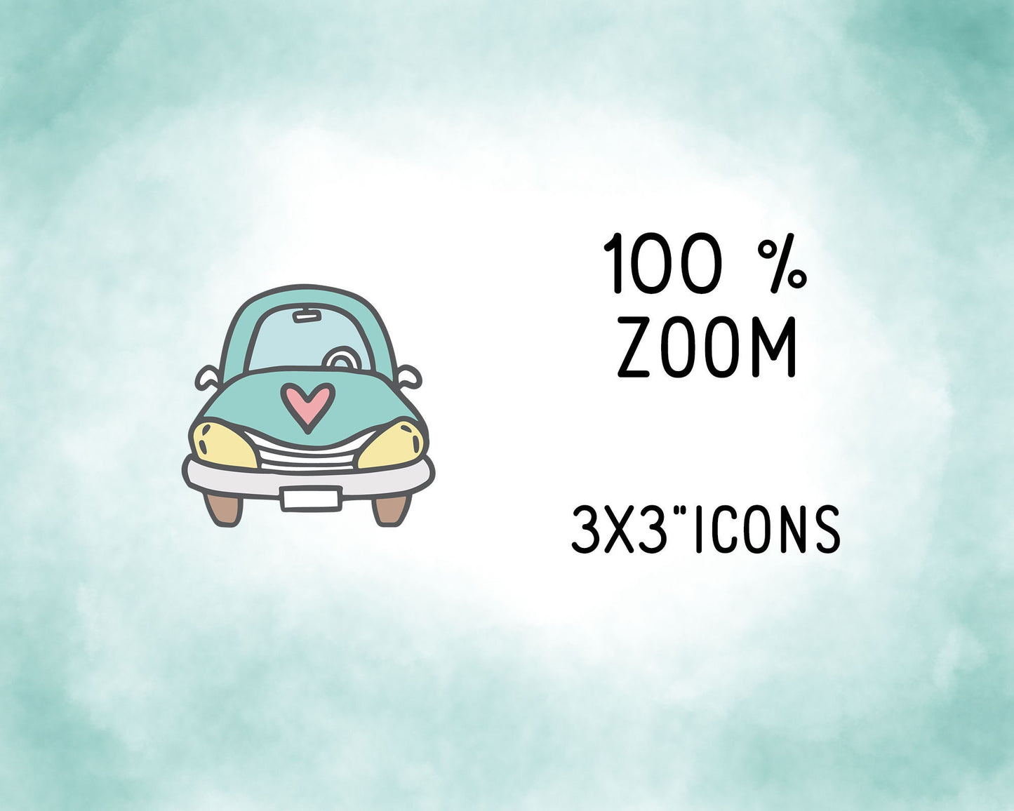 100 Daily Doodle COLOR Icons Clipart Bundle - Planner Icons Digital Stamp - Instant Download