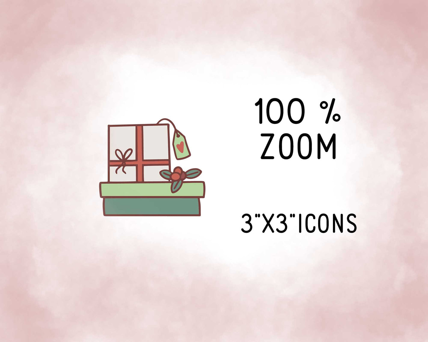 65 Doodle Christmas Icons Color Bundle - Vector Christmas Clipart - EPS Icons for Planner Sticker, scrapbook, craft, planner clipart