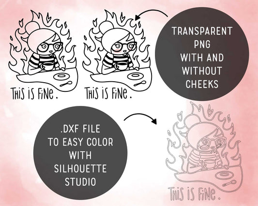 This is Fine Elena – DOODLE Clipart Set – PNG, SVG, EPS + DXF - Instant Download