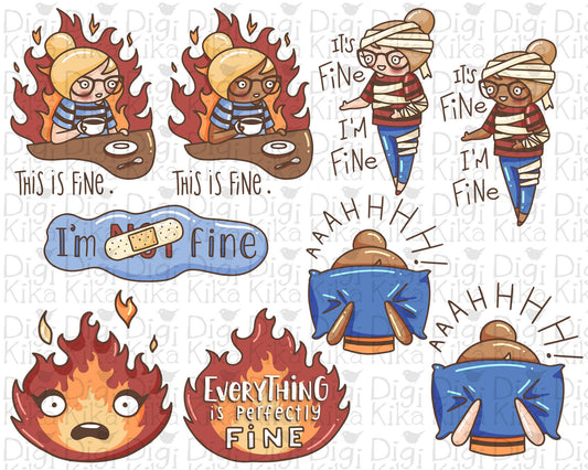 This is Fine Elena – COLOR Clipart Set – Instant Download PNG