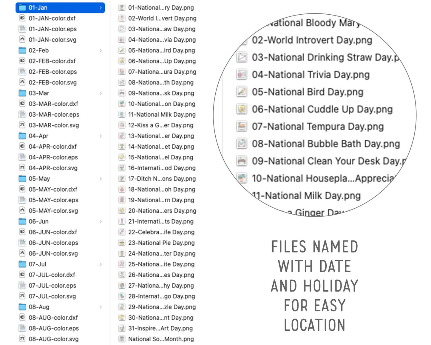 377 Wacky Holidays Icons COLOR BUNDLE - EPS, SVG, DXF, PNG Clipart - Instant Download