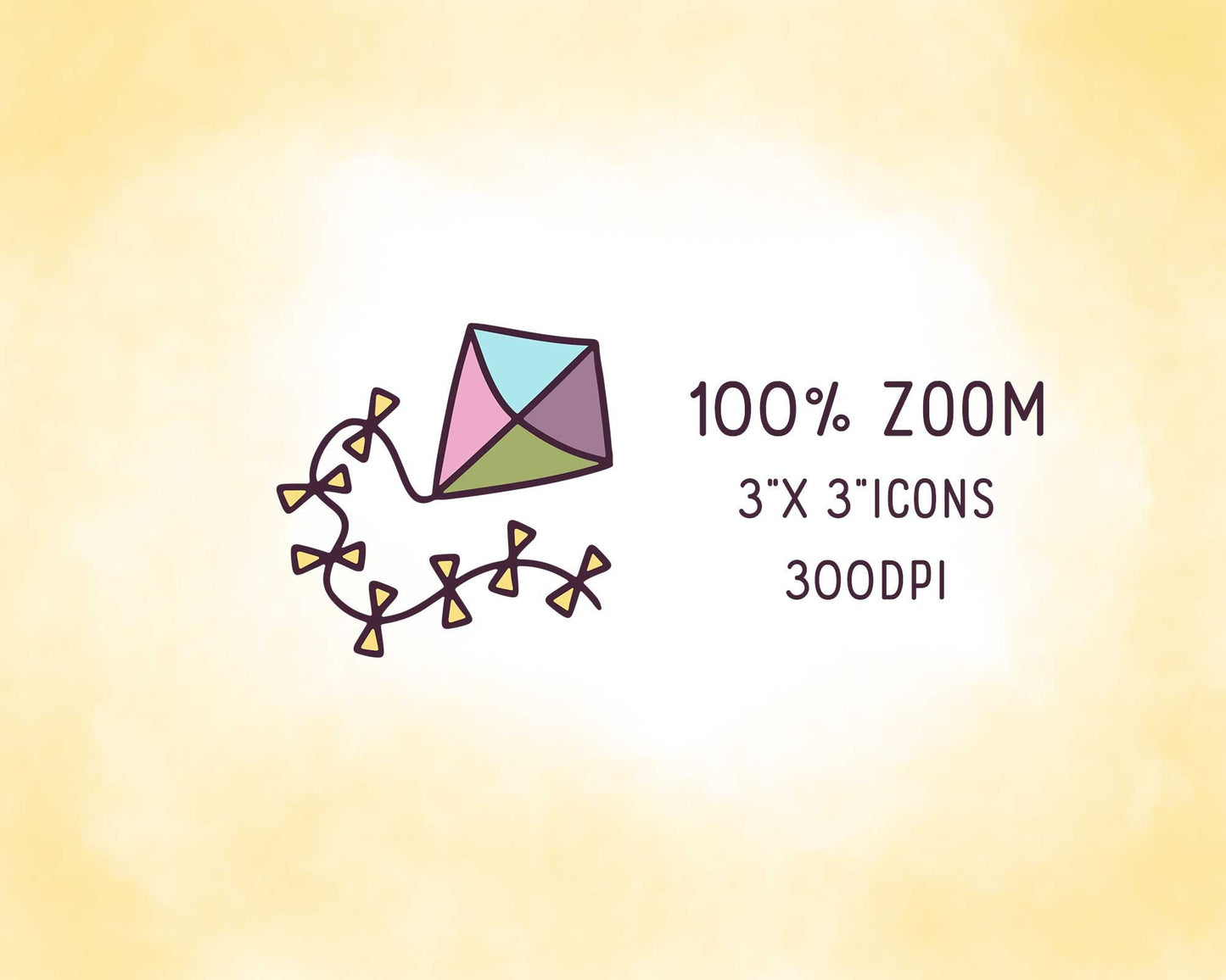 50 Spring Icons COLOR Bundle - EPS, SVG, DXF, PNG Clipart - Instant Download