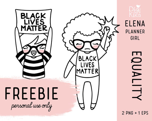 FREEBIE Elena Equality - Stamp Clipart Set - PNG & EPS