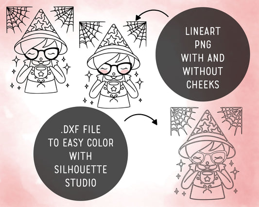 Elena Boo-llet Journalling Halloween – Doodle Clipart Set – EPS, SVG, DXF & PNG