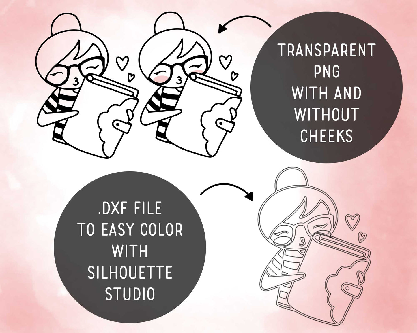 Elena Planning Next Doodle Clipart | Outline Planner Graphics | Commercial Use | PNG SVG EPS DXF