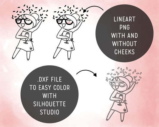 Elena Happy New Year – DOODLE Clipart Set – PNG, SVG, EPS & DXF