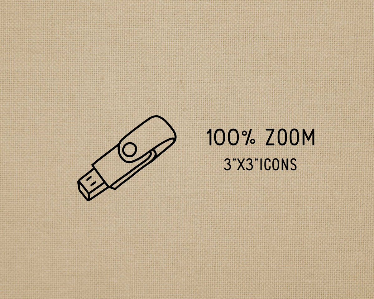 100 Office Icons Doodle Editable Clipart | EPS SVG DXF PNG | Commercial Use