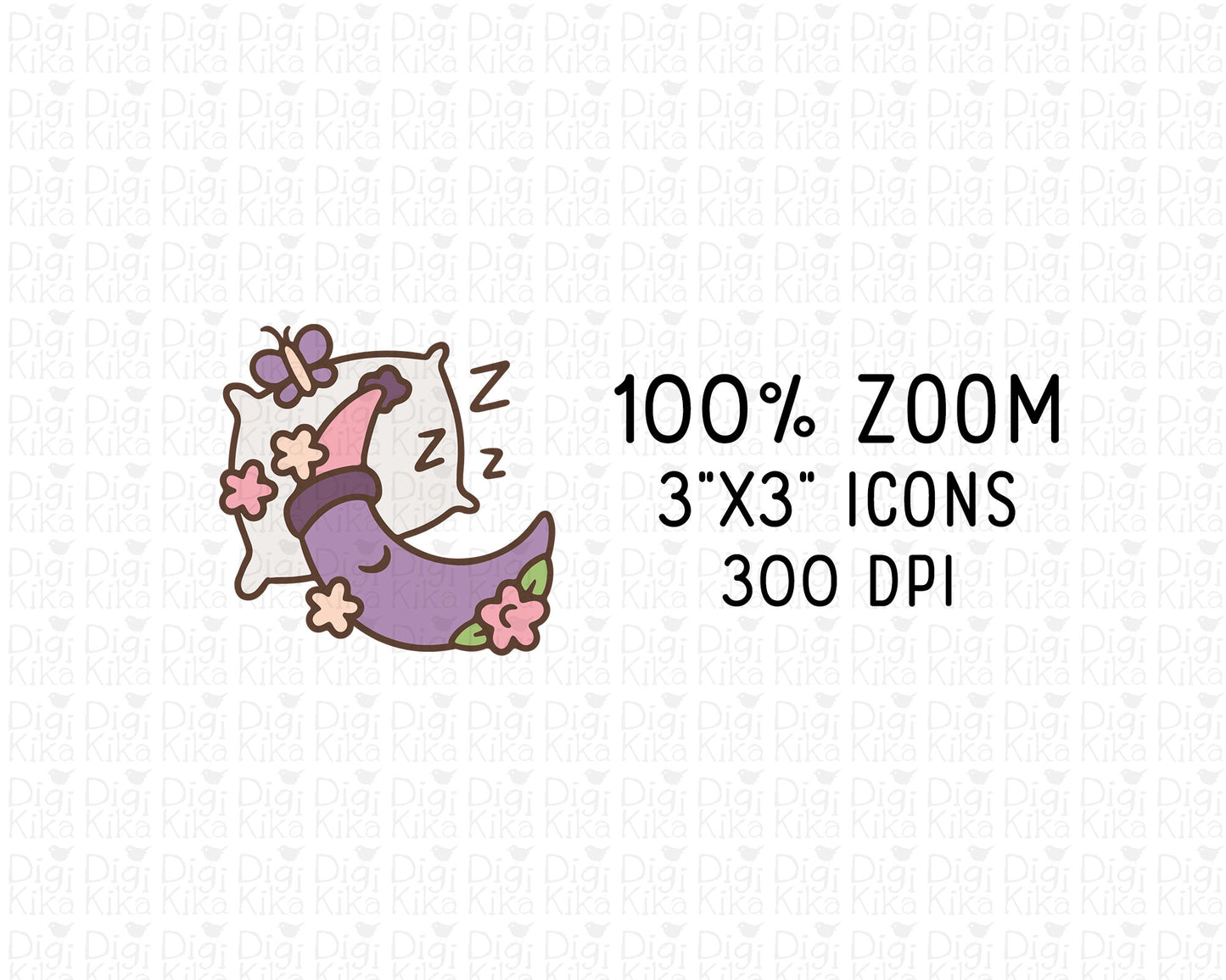 50 Spring Daily Icons COLOR - EPS, SVG, DXF, PNG Clipart - Instant Download