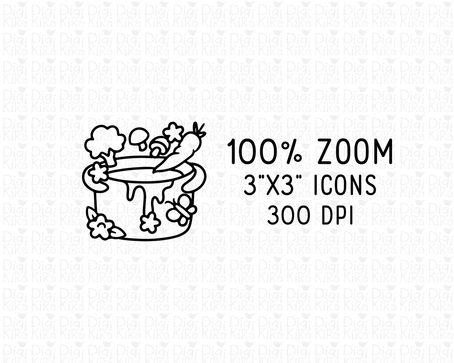 50 Spring Daily Icons DOODLE - EPS, SVG, DXF, PNG Clipart - Instant Download