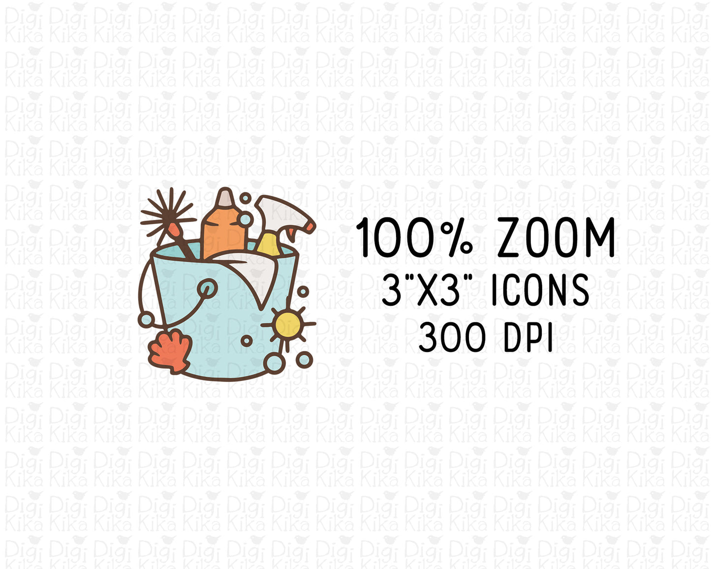 50 Summer Daily Icons COLOR - EPS, SVG, DXF, PNG Clipart - Instant Download