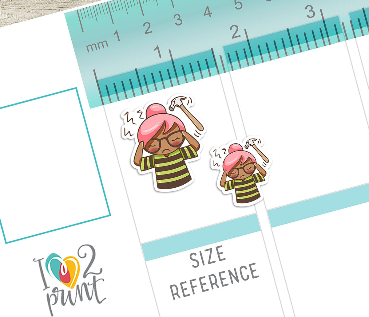 Elena Pain & Aches - FAIR SKIN Printable Planner Sticker - PDF & Cut Files