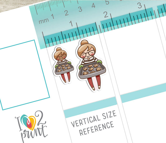 Elena Baking – Colored Printable Stickers (PDF + Cut Files) – Instant Download