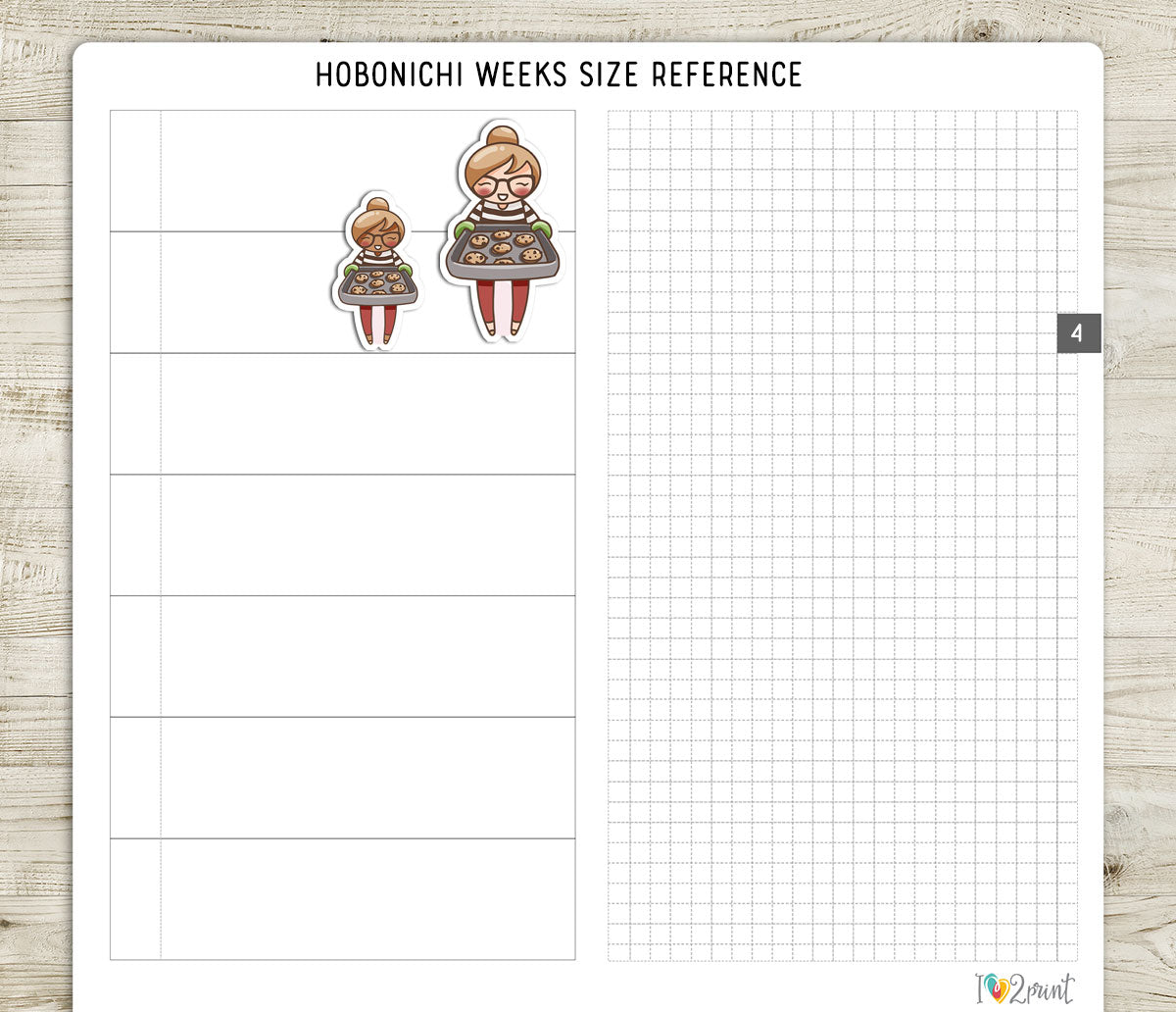 Elena Baking – Colored Printable Stickers (PDF + Cut Files) – Instant Download