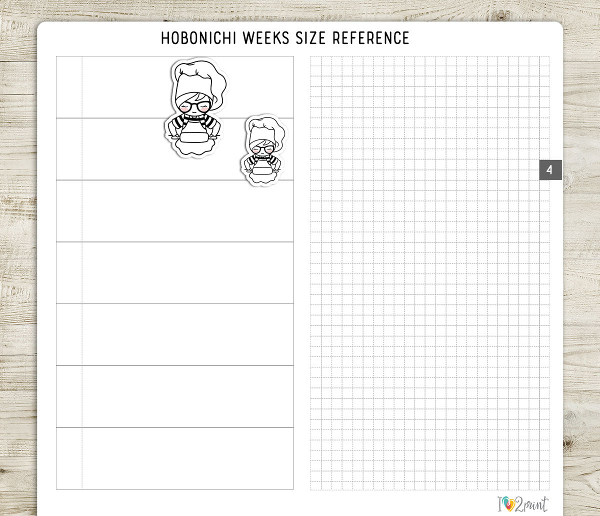 Elena Baking – Doodle Printable Stickers (PDF + Cut Files) – Instant Download