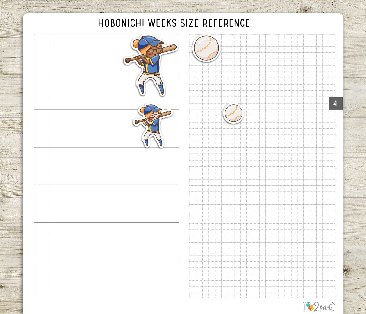 Elena Baseball Tracker – COLOR Printable Planner Stickers – Practice & Game Day – PDF + Cut Files