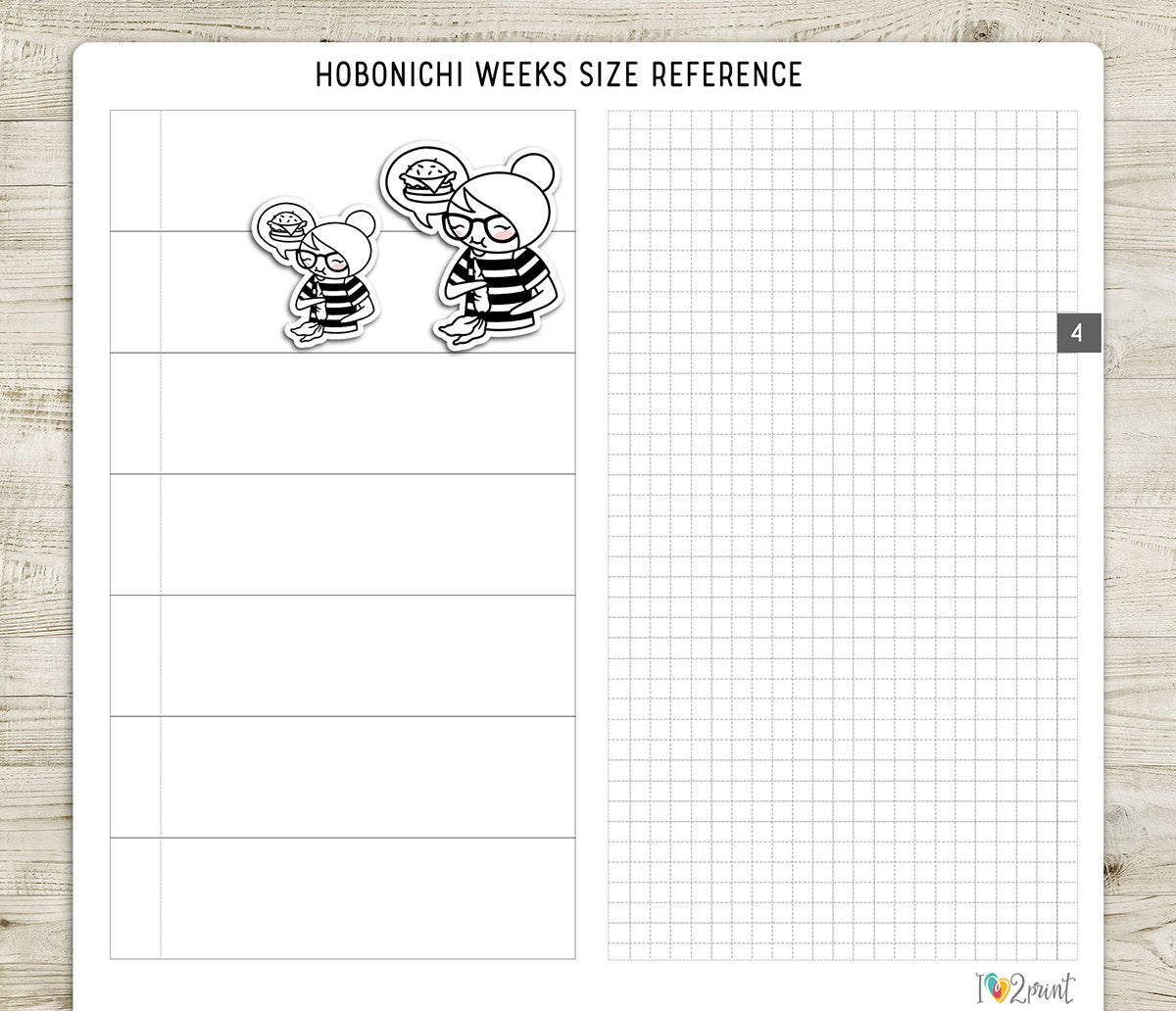 Elena Diet - DOODLE Printable Planner Sticker - PDF & Cut Files