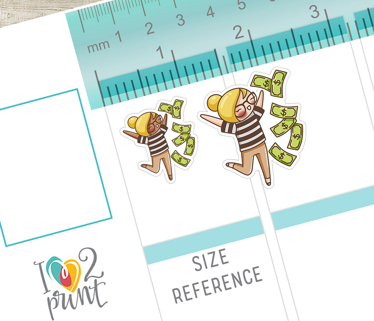 Elena Pay Day - COLOR Printable Planner Sticker - PDF & Cut Files