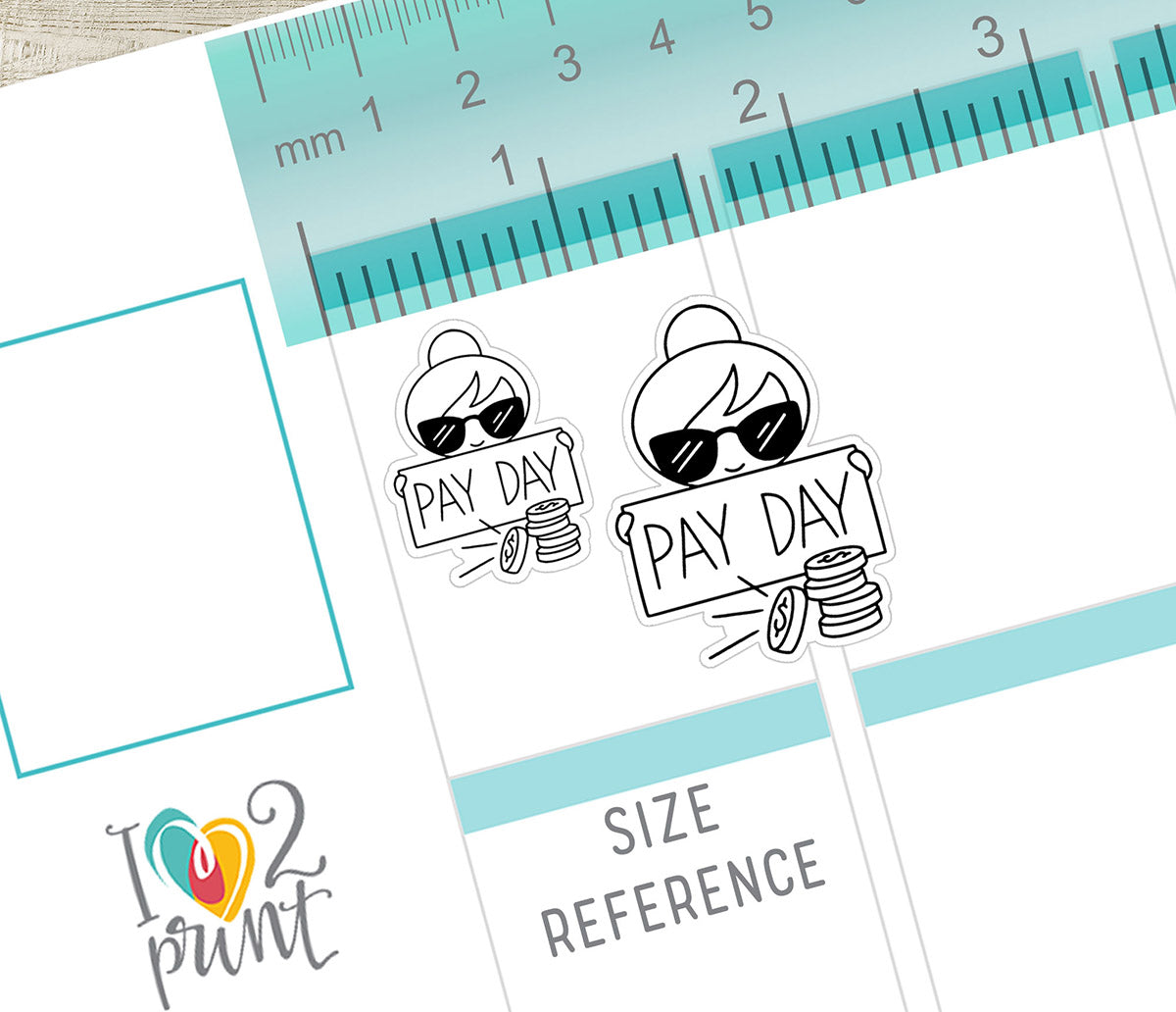 Elena Pay Day - DOODLE Printable Planner Sticker - PDF & Cut Files