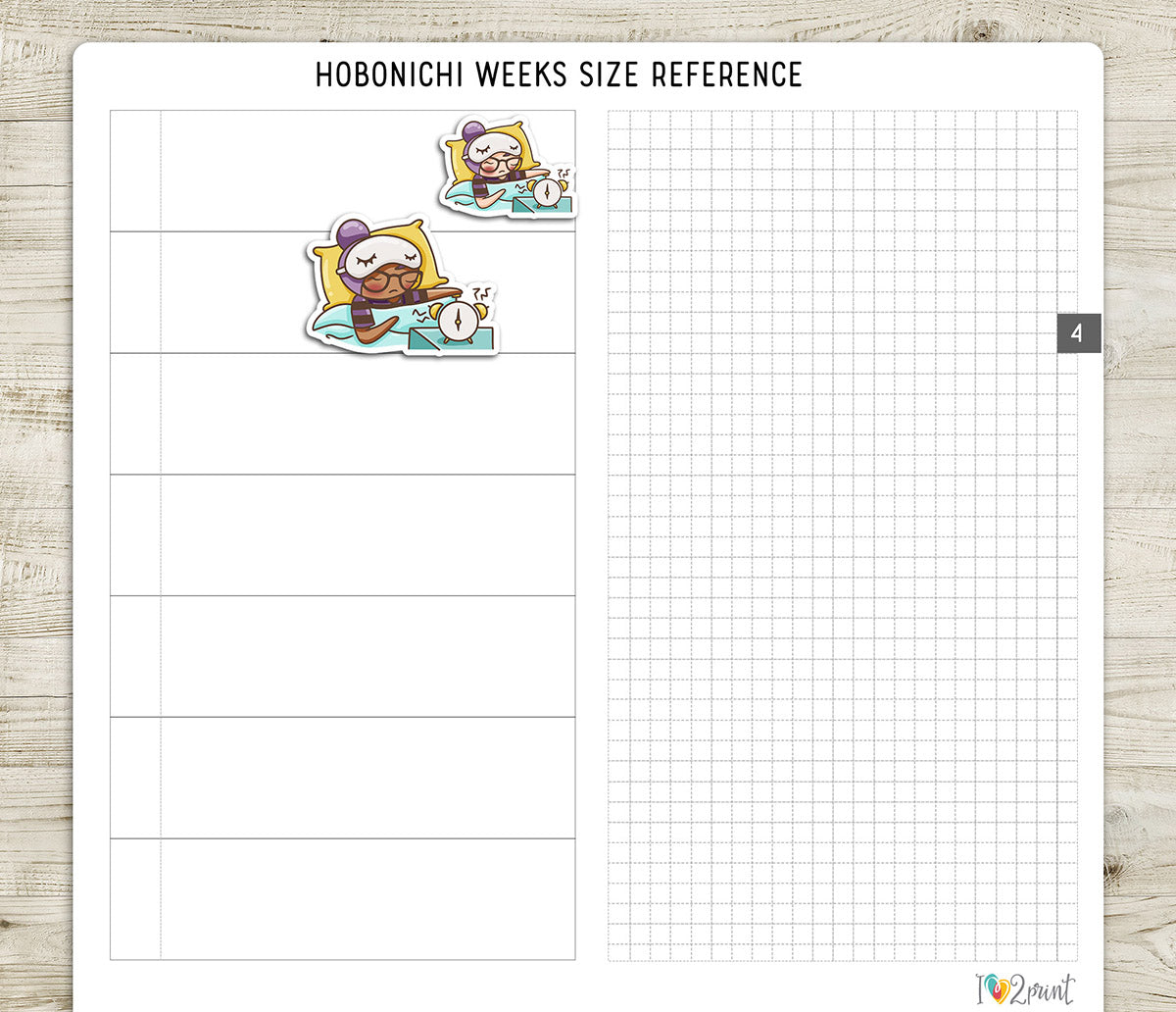 Elena Wake Up - COLOR Printable Planner Sticker - PDF & Cut Files