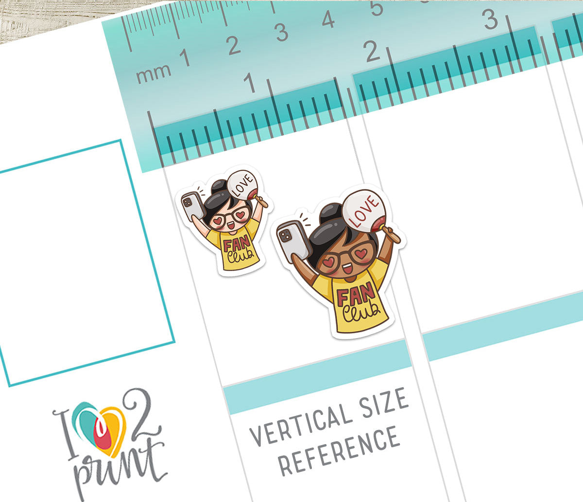 Elena Music Concert Color Printable Stickers | 2 Skin Tones Singer Guitar | PDF Cut Files
