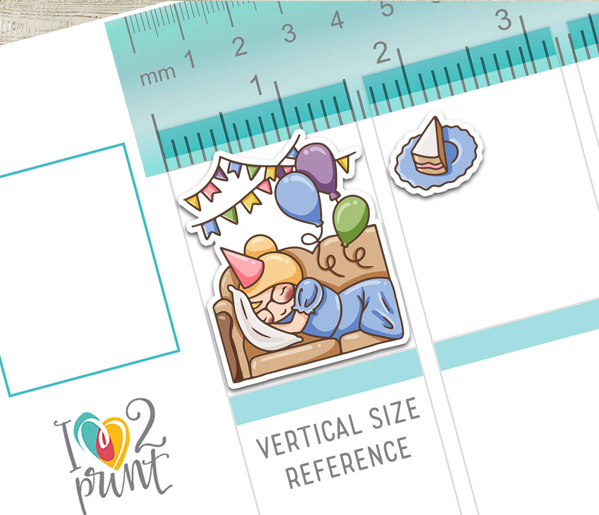 Elena Happy Birthday Decorative Stickers | Printable Planner Stickers | PDF Cut Files | Instant Download