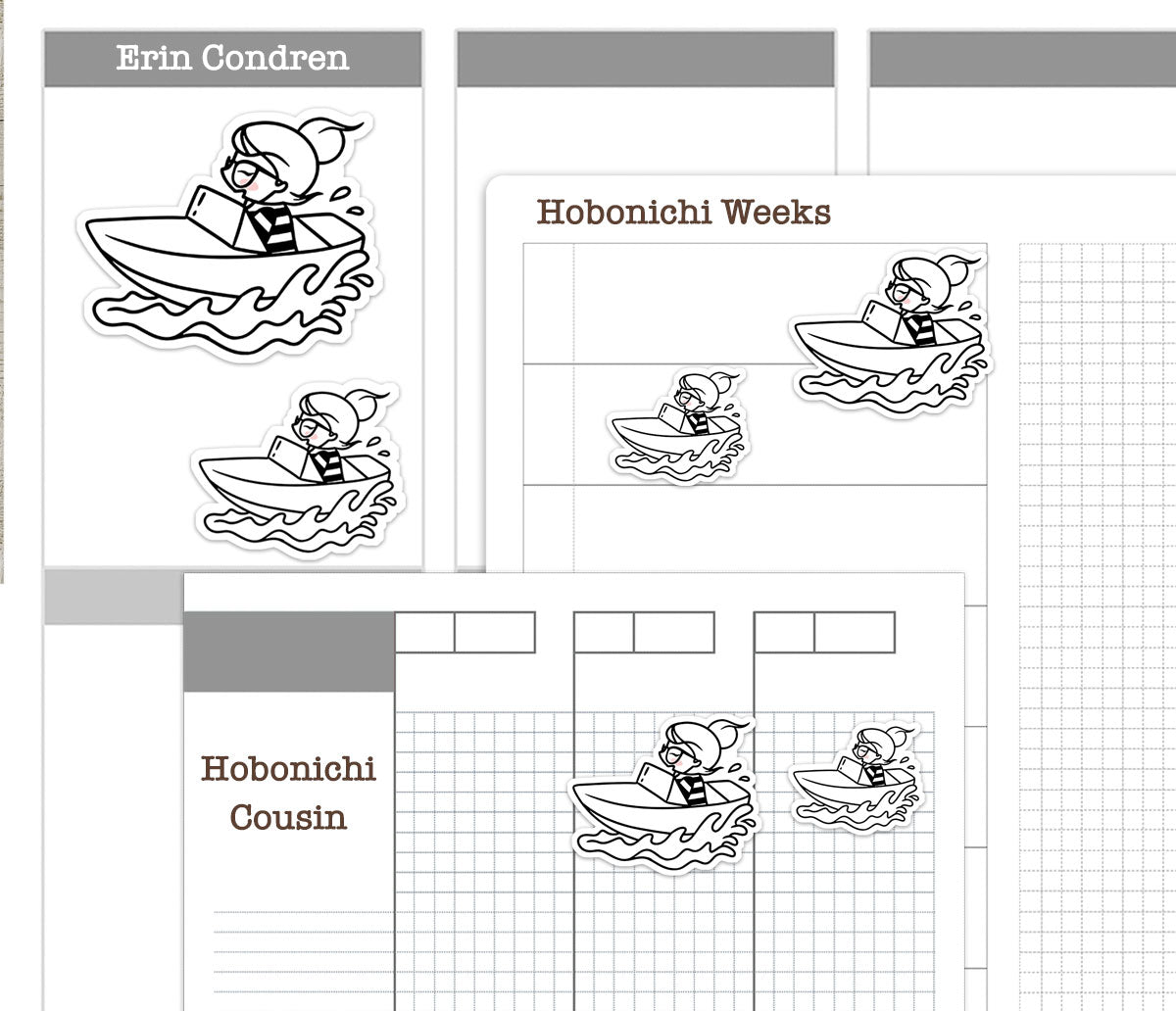 Elena Lake Life Printable Stickers Outline | Color In | PDF + Cut Files