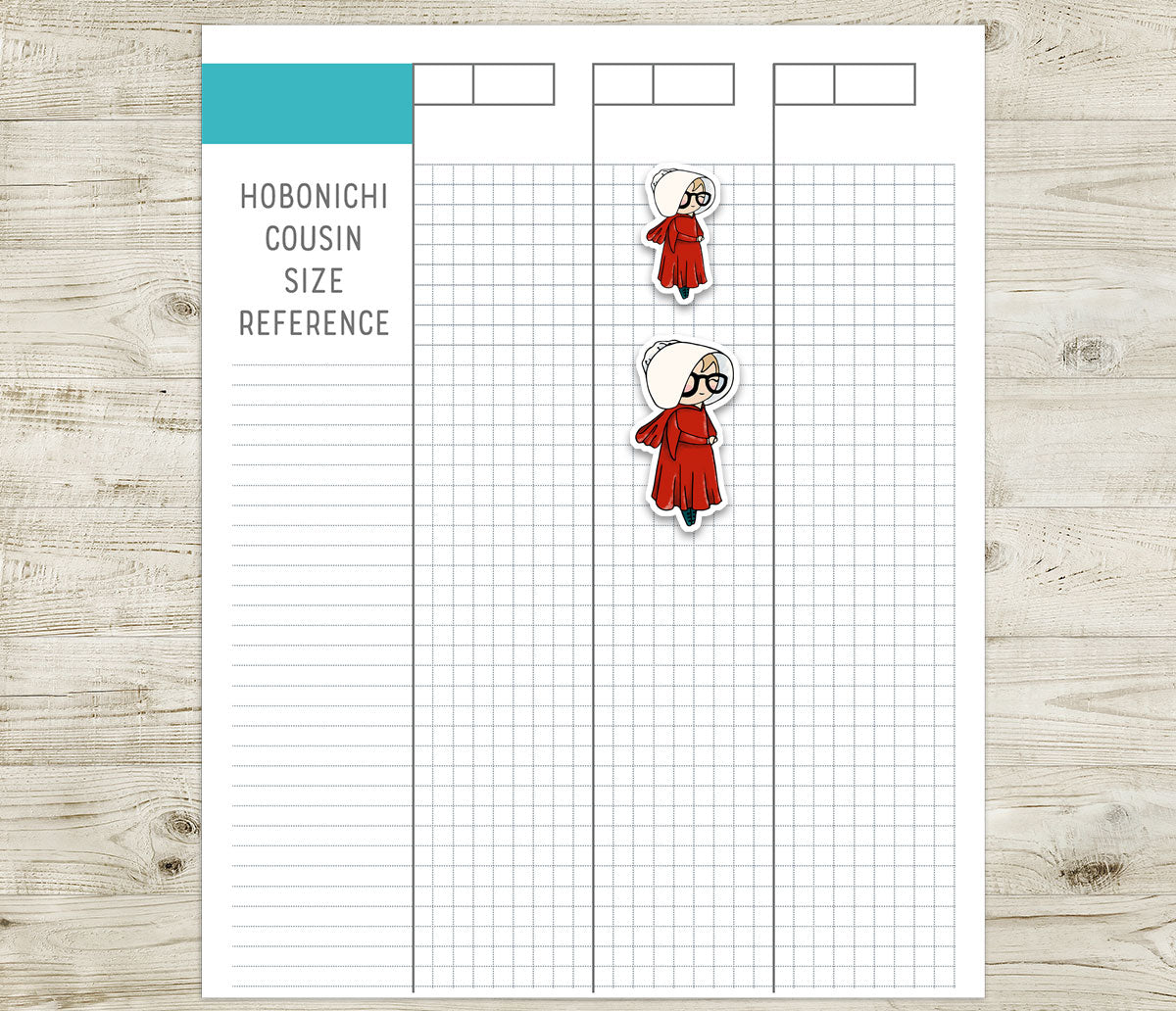 Elena Handmaid's Tale Printable Stickers | Outline + Color | Red Cloak Fan Art | PDF Cut Files