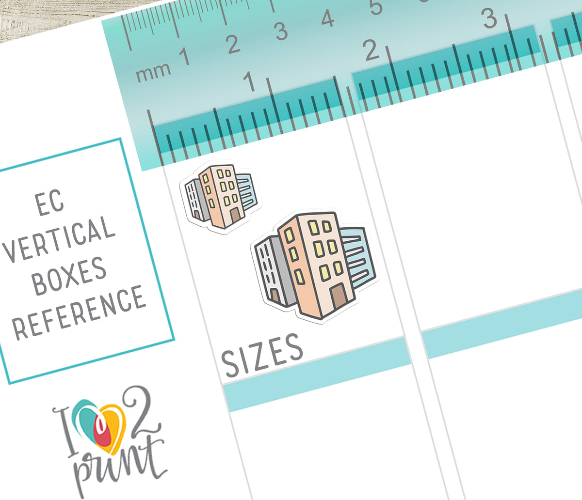 100 Office Icons Pastel Color Printable Stickers | 2 Sizes | Cut Files