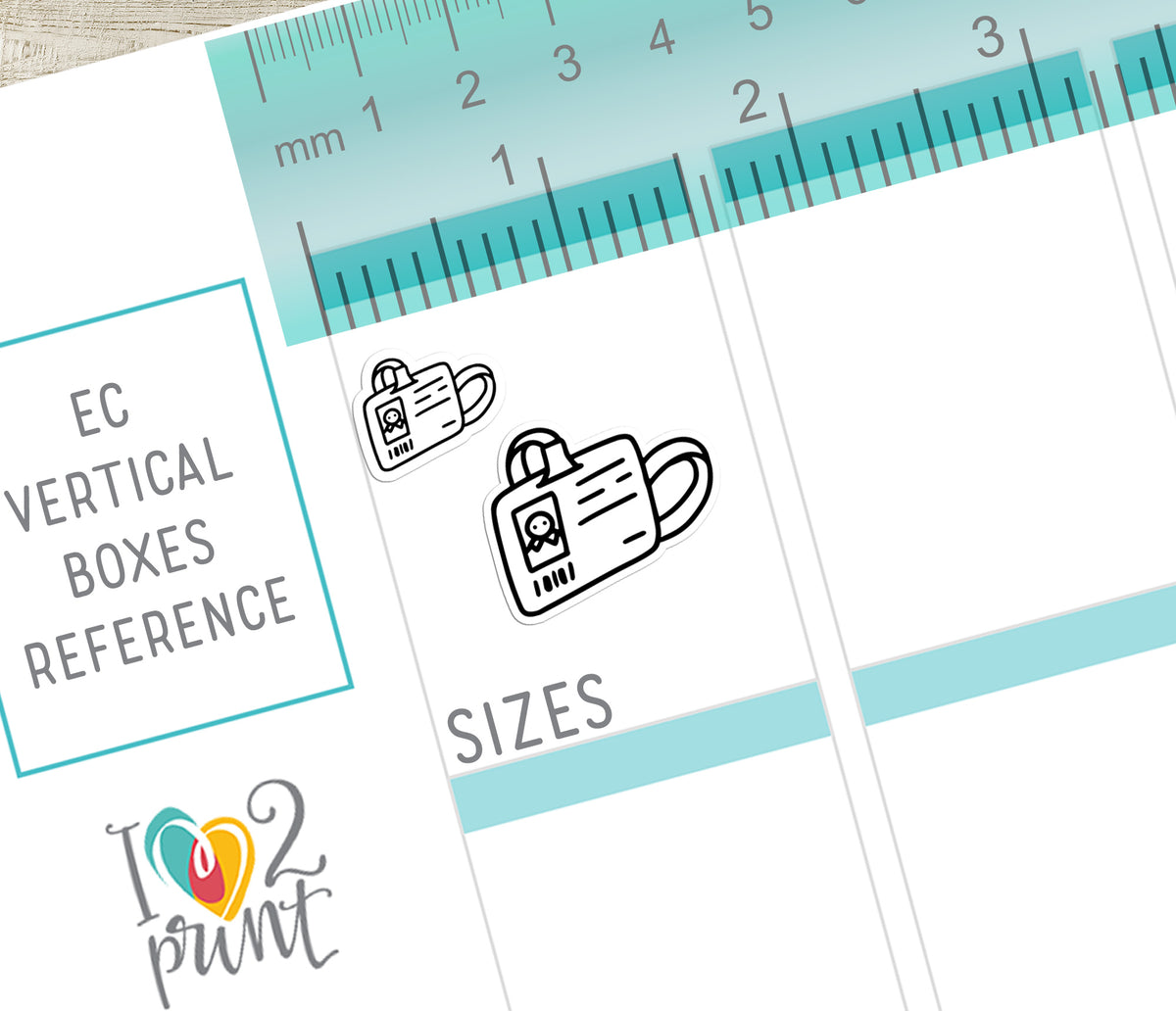100 Office Icons Outline Printable Stickers | Color In | 2 Sizes | Cut Files